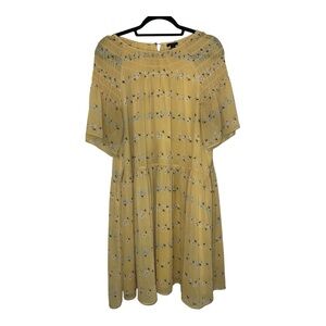 Ann Taylor Factory Yellow Floral Midi Dress